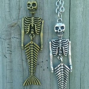 Mermaid skeleton necklaces